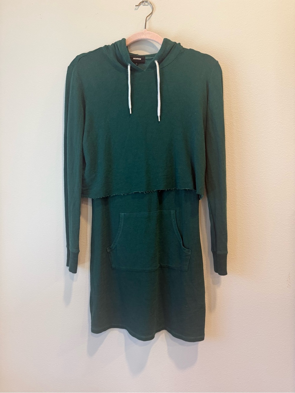 Monrow Double Layer Hoodie Dress